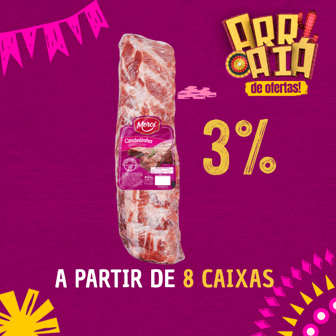 Costelinha Su&iacute;na Cong 10kg - Merc&iacute;